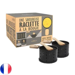 Fabrique de Styles Appareil à raclette noir à la bougie pour 2* Plats Et Appareils De Cuisson