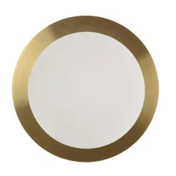 Fabrique de Styles Applique en metal doré et verre laiton d18cm blanc - Manor* Appliques