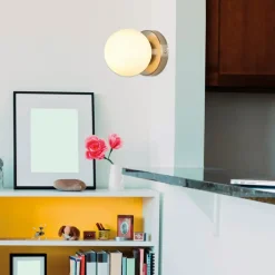 Fabrique de Styles Applique en metal et verre h12cm alu brosse - seventy* Appliques