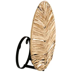 Fabrique de Styles Applique en raphia et fer naturel et noir h32cm - Tulum* Appliques