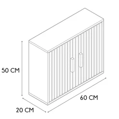Fabrique de Styles Armoire murale 2 portes en bois 60xh50cm - Kara* Buffets Et Vitrines