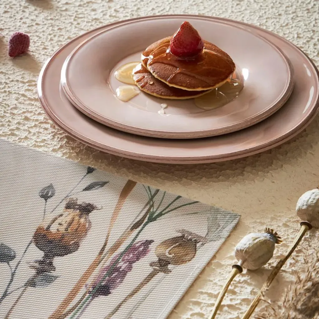 Fabrique de Styles Assiette a dessert en faïence rose poudré d23.5cm -constance* Assiettes