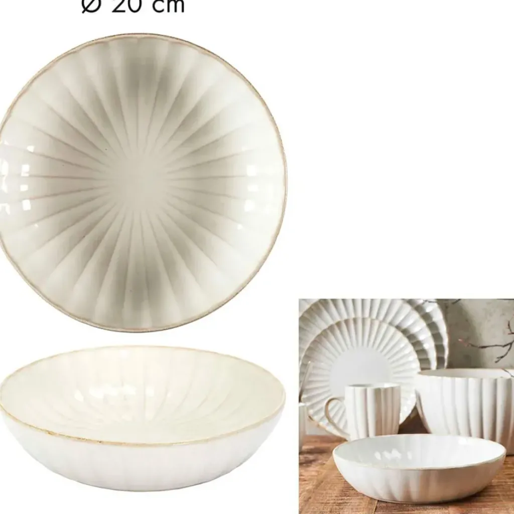 Fabrique de Styles Assiette creuse en céramique d20cm - Vlora* Assiettes