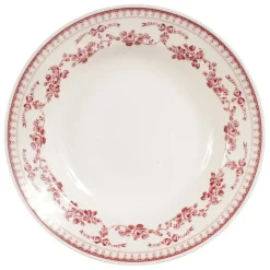 Fabrique de Styles Assiette creuse en faïence bordeaux d23cm - faustine* Assiettes