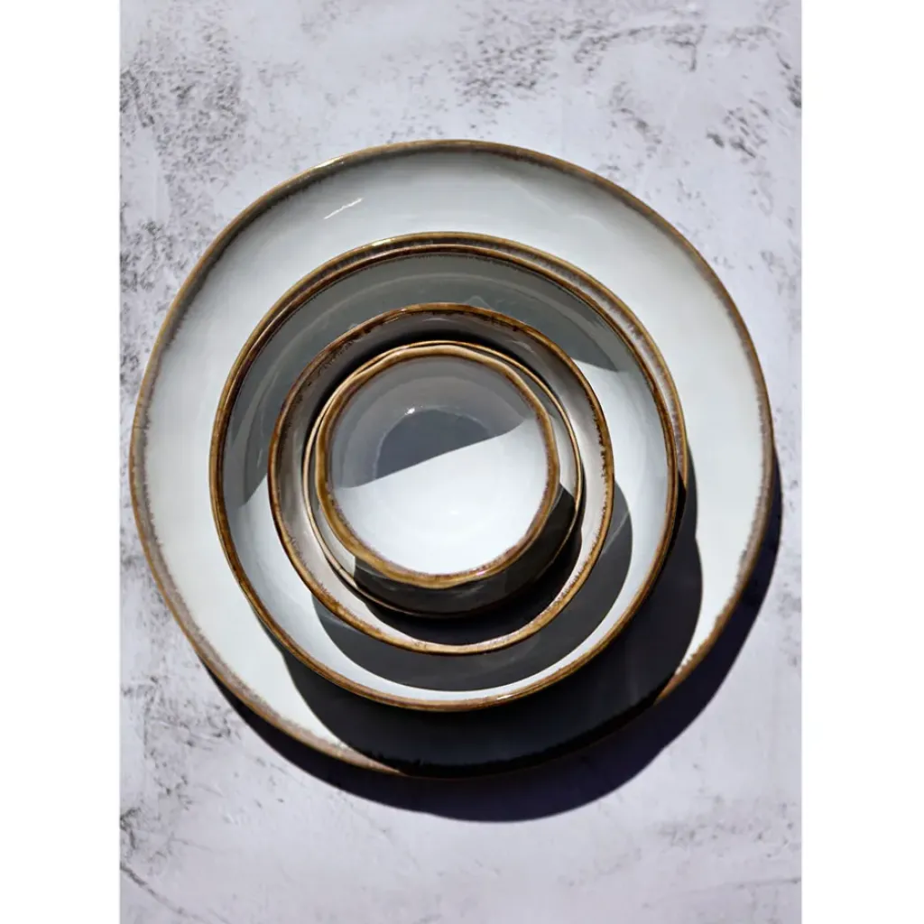 Fabrique de Styles Assiette creuse en grès nacré d19cm - Nori* Bols Et Coupelles