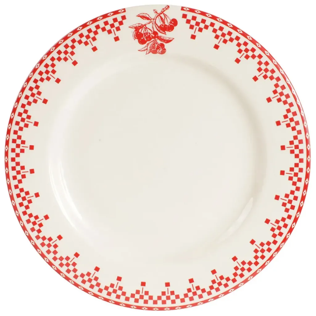 Fabrique de Styles Assiette plate en faïence d27cm - damier* Assiettes
