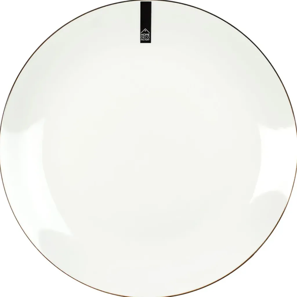 Fabrique de Styles Assiette plate en porcelaine lisere doré d26cm* Assiettes