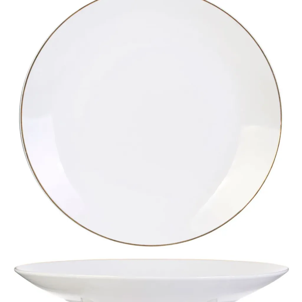 Fabrique de Styles Assiette plate en porcelaine lisere doré d26cm* Assiettes