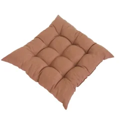 Fabrique de Styles Assise extérieure matelassée en coton terracotta 46x46cm - Colors*Enfant Textiles Outdoor|Jardin