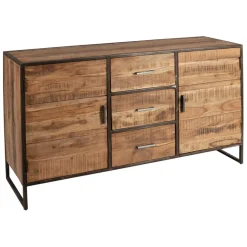 Fabrique de Styles Bahut en acacia et fer noir l150cm - Factory* Buffets Et Vitrines