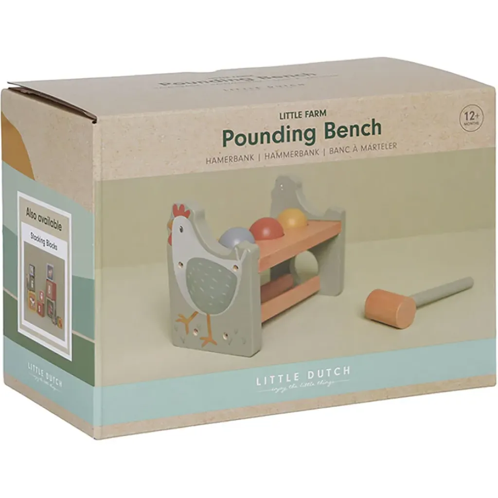 Fabrique de Styles Banc à marteler en bois - Little Farm*Enfant Jouets