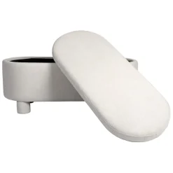 Fabrique de Styles Banc coffre en tissu écru - Tessia* Bancs Et Banquettes