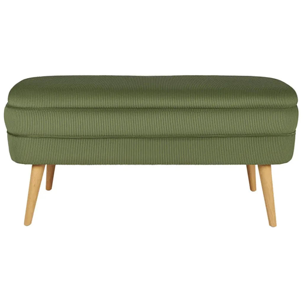 Fabrique de Styles Banc coffre en velours côtelé - Eleonor* Bancs Et Banquettes