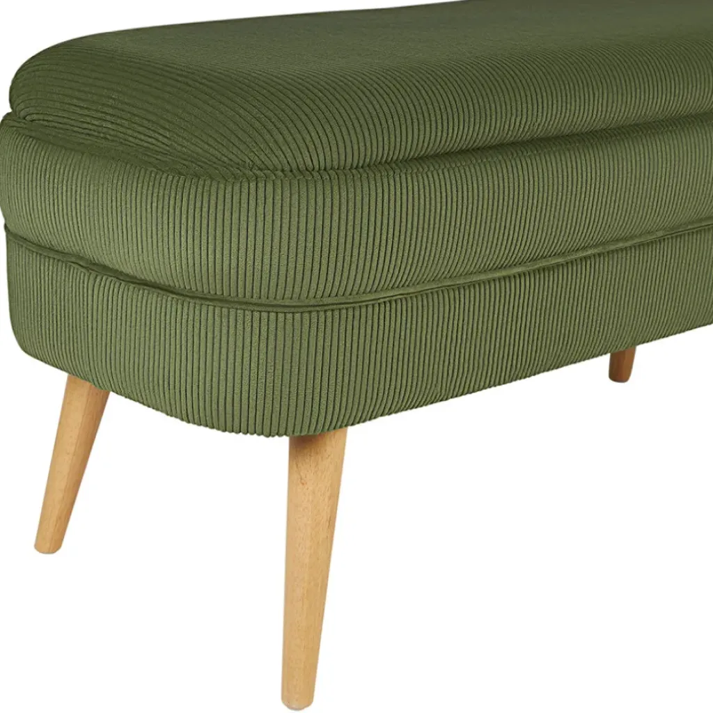 Fabrique de Styles Banc coffre en velours côtelé - Eleonor* Bancs Et Banquettes