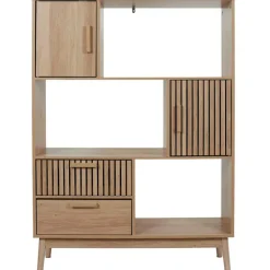 Fabrique de Styles Bibliotheque en bois naturel h140cm - Kara* Bibliothèques Et Étagères