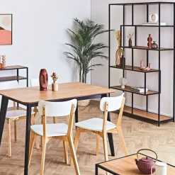 Fabrique de Styles Bibliotheque industrielle en métal et chêne - Senzo* Bibliothèques Et Étagères