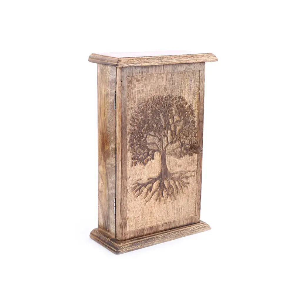 Fabrique de Styles Boite à cles arbre de vie en bois 18x7.5xh28cm* Déco À Suspendre Et Adhésive