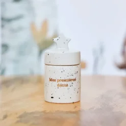 Fabrique de Styles Boite a dent bonheur en grès d4cm - Bonne Etoile*Enfant Déco