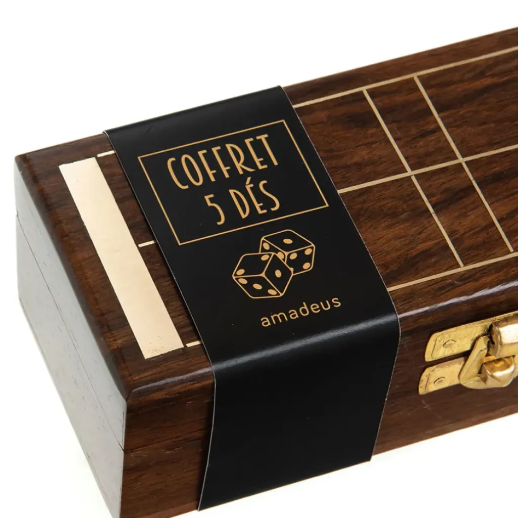 Fabrique de Styles Boite a des en bois 16x5xh5cm* Jeux