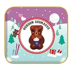 Fabrique de Styles Boite en métal violet 3 oursons guimauve* Chocolats Et Confiseries