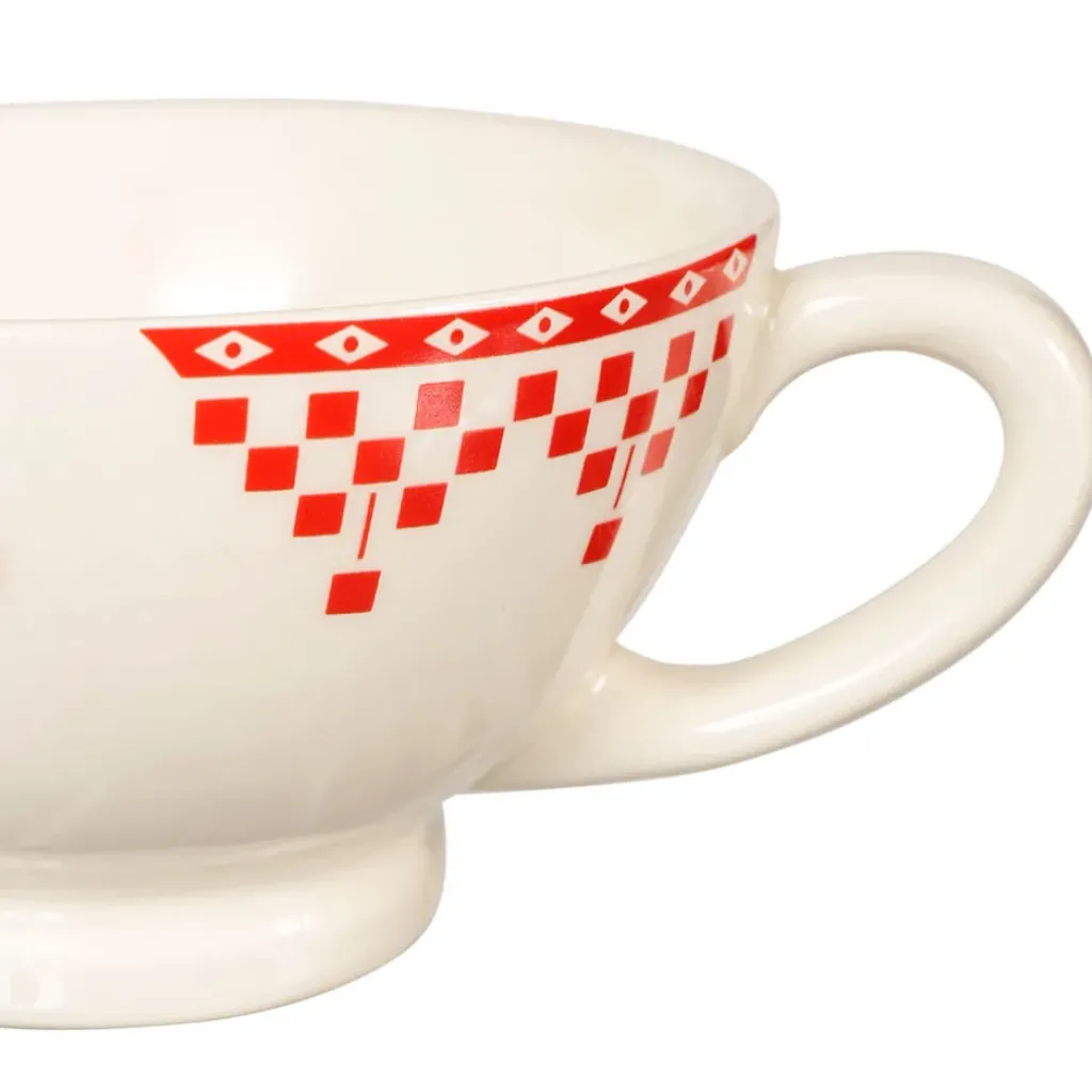 Fabrique de Styles Bol avec anse damier en faïence* Tasses Et Mugs
