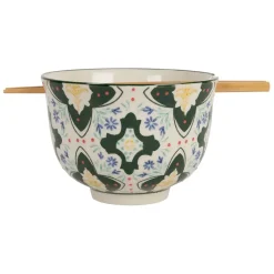 Fabrique de Styles Bol baguette en grès et bambou vert d13cm - Azulejo* Bols Et Coupelles