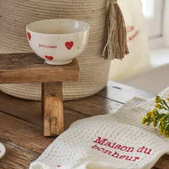 Fabrique de Styles Bol Petit cœur en grès moucheté 30cl - Famille* Bols Et Coupelles