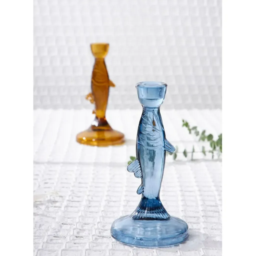 Fabrique de Styles Bougeoir poisson en verre h20cm - Oanez* Photophores, Bougeoirs Et Lanternes
