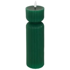 Fabrique de Styles Bougie led pilier vert sapin h24.5cm* Déco Lumineuse