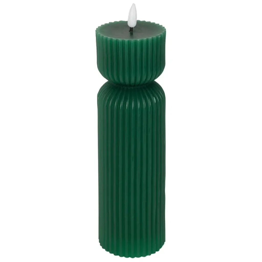 Fabrique de Styles Bougie led pilier vert sapin h24.5cm* Déco Lumineuse