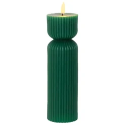 Fabrique de Styles Bougie led pilier vert sapin h24.5cm* Déco Lumineuse