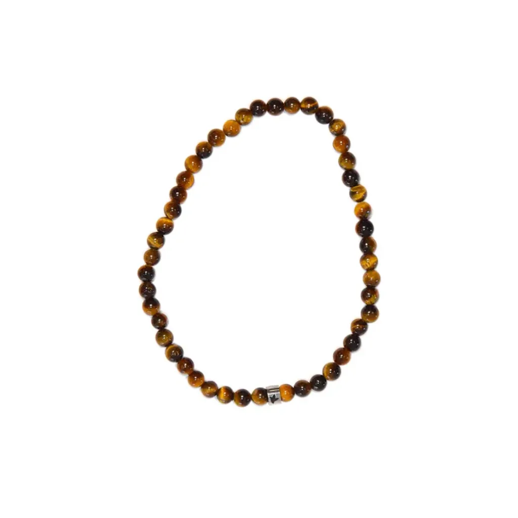 Fabrique de Styles Bracelet oeil de tigre perles rondes 4mm* Bijoux Fantaisie