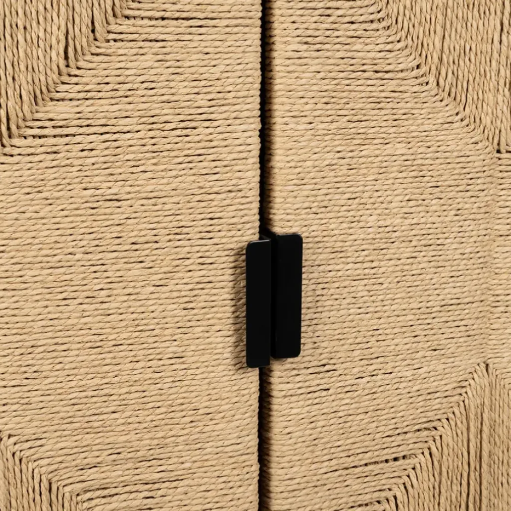 Fabrique de Styles Buffet 2 portes en naturel et noir h90cm - Kenda* Buffets Et Vitrines