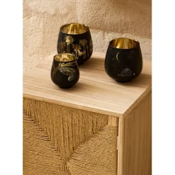 Fabrique de Styles Buffet 2 portes en naturel et noir h90cm - Kenda* Buffets Et Vitrines