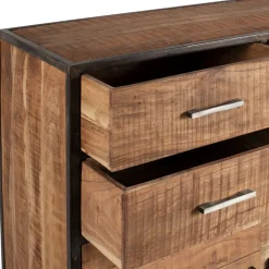 Fabrique de Styles Buffet bas en acacia et fer 2 portes H105cm -Factory* Buffets Et Vitrines