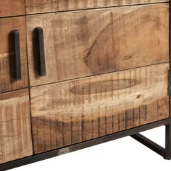 Fabrique de Styles Buffet bas en acacia et fer 2 portes H105cm -Factory* Buffets Et Vitrines