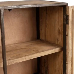 Fabrique de Styles Buffet bas en acacia et fer 2 portes H90cm - Factory* Buffets Et Vitrines