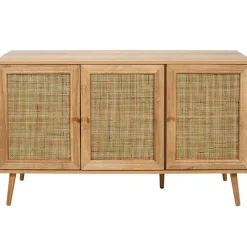 Fabrique de Styles Buffet en bois et cannage 3 portes L115cm - Baia* Buffets Et Vitrines