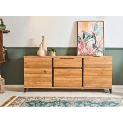 Fabrique de Styles Buffet enfilade chêne massif 3 portes et tiroir - Manny* Buffets Et Vitrines