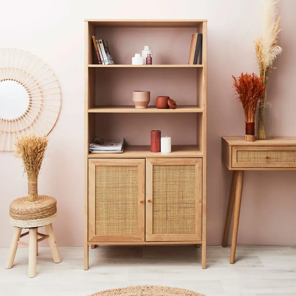 Fabrique de Styles Buffet haut en bois avec 3 niveaux H163cm - Baia* Bibliothèques Et Étagères