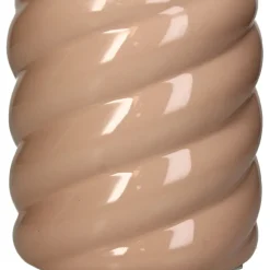 Fabrique de Styles Cache-pot torsadé en grès rose d14cm* Cache-pots Et Supports