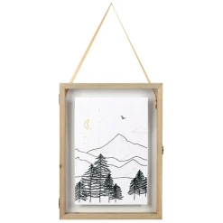 Fabrique de Styles Cadre deco en sapin et verre ecru et noir 30x40cm - Mon sapin* Cadres Déco Et Affiches