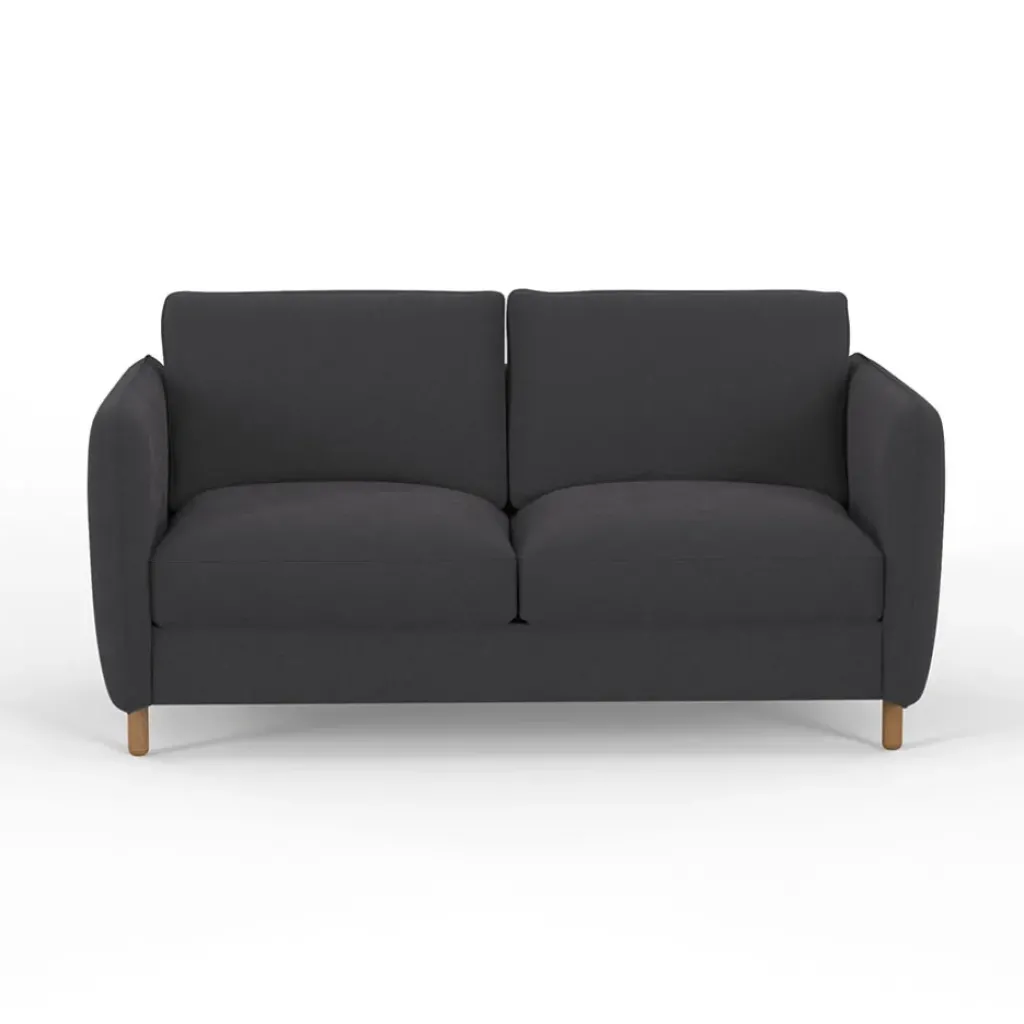 Fabrique de Styles Canapé convertible 2 places Bultex Gustave - Velours Vintage - Adore Anthracite* Canapés Convertibles