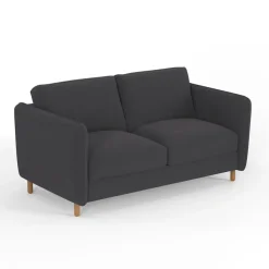 Fabrique de Styles Canapé convertible 2 places Bultex Gustave - Velours Vintage - Adore Anthracite* Canapés Convertibles