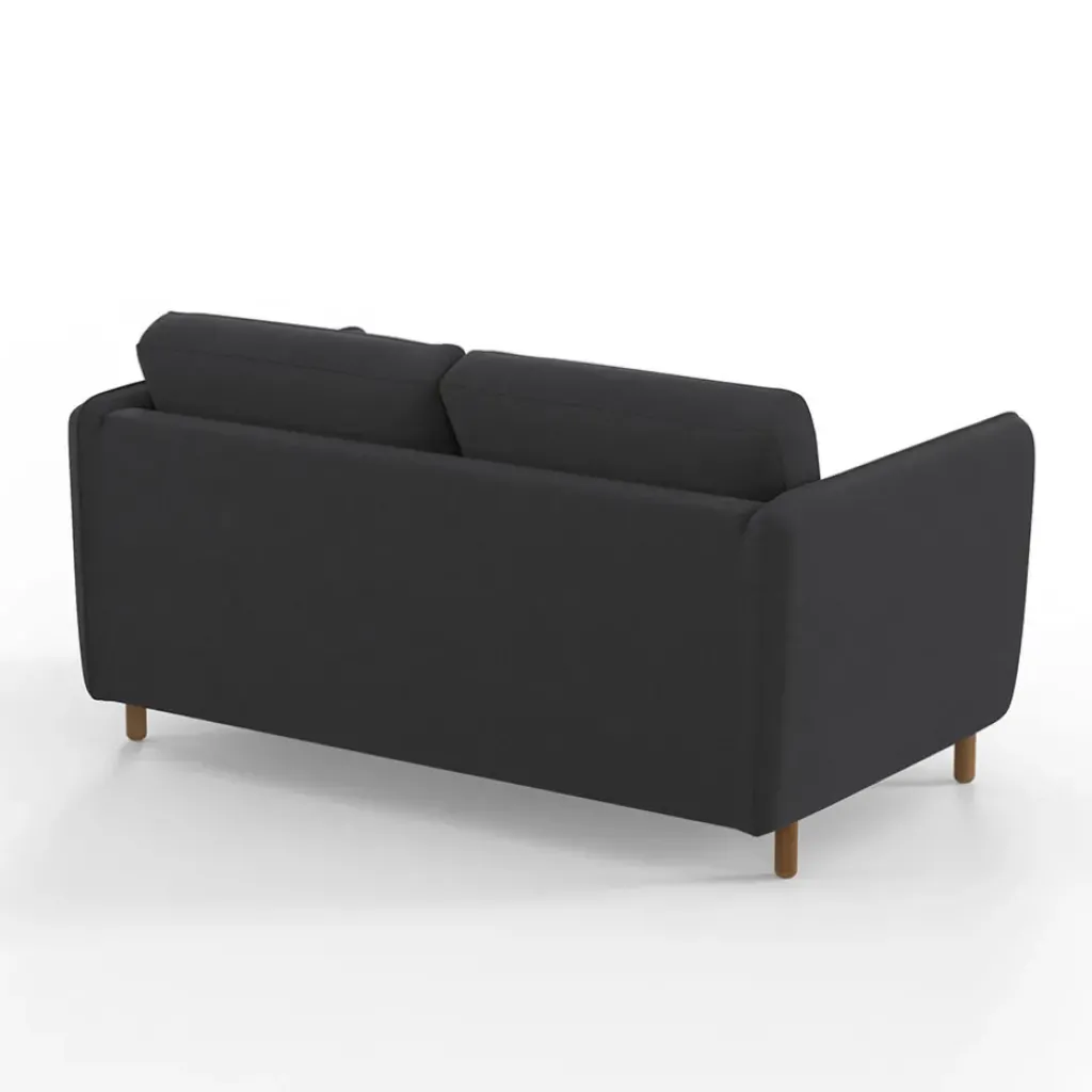 Fabrique de Styles Canapé convertible 2 places Bultex Gustave - Velours Vintage - Adore Anthracite* Canapés Convertibles