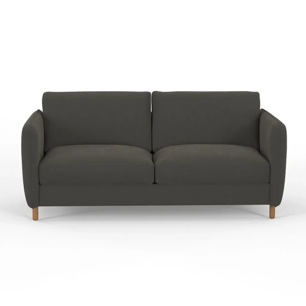 Fabrique de Styles Canapé convertible 2 places Bultex Gustave - Velours Vintage - Adore Anthracite* Canapés Convertibles