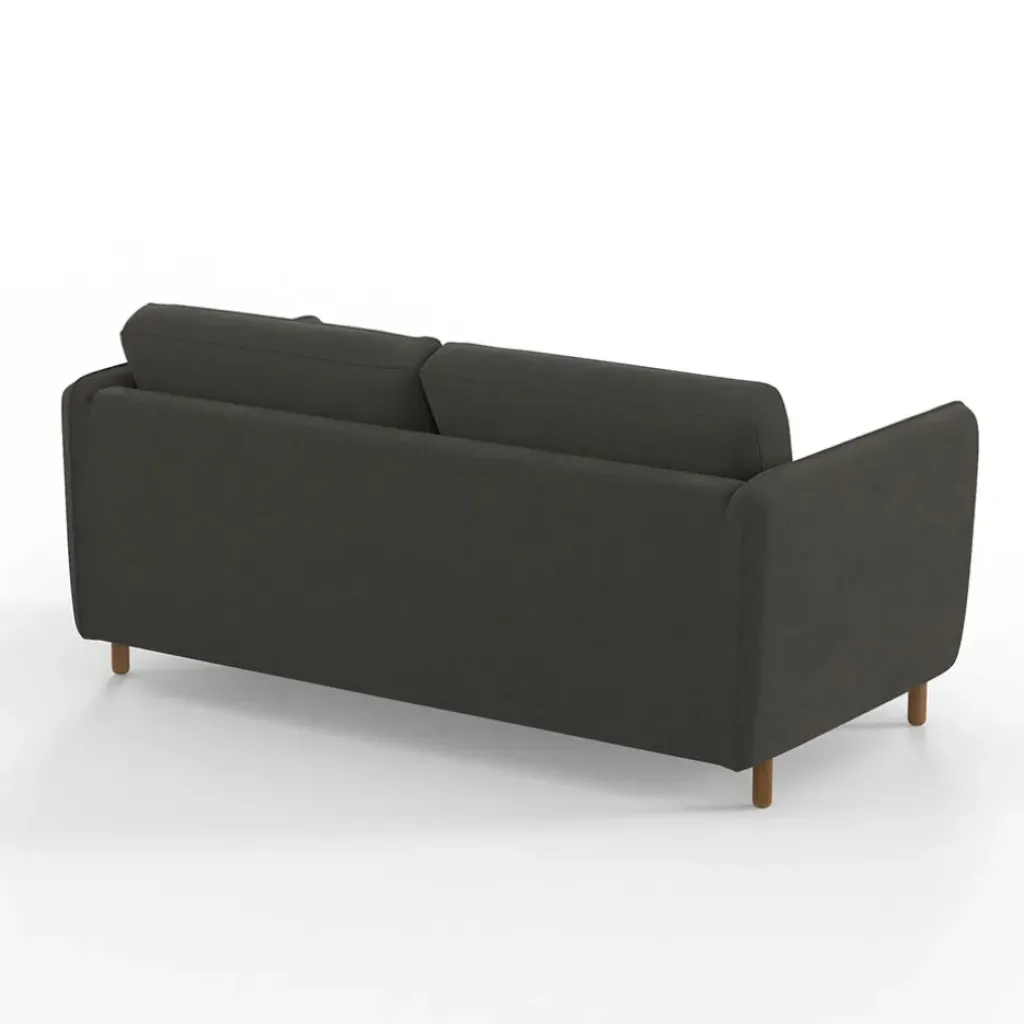 Fabrique de Styles Canapé convertible 2 places Bultex Gustave - Velours Vintage - Adore Anthracite* Canapés Convertibles