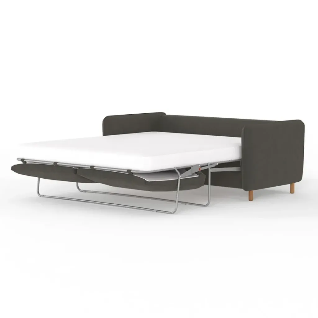 Fabrique de Styles Canapé convertible 2 places Bultex Gustave - Velours Vintage - Adore Anthracite* Canapés Convertibles