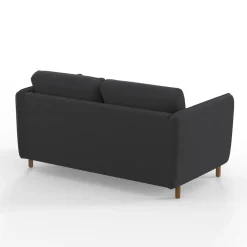 Fabrique de Styles Canapé convertible 2 places Bultex Gustave - Velours Vintage - Adore Anthracite* Canapés Convertibles