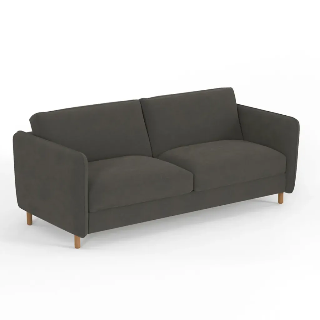 Fabrique de Styles Canapé convertible 2 places Bultex Gustave - Velours Vintage - Adore Anthracite* Canapés Convertibles